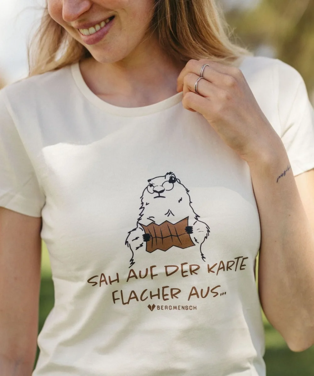 Sah auf der Karte flacher aus - Damen Premium Organic Shirt – Bild 6