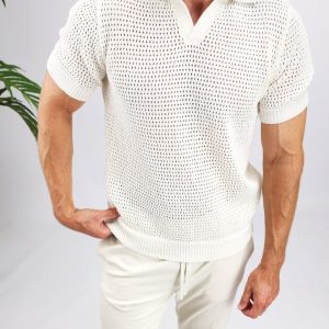 Casual Club – Heavy Knit Polo – Ecru