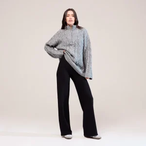 Winter Wide Leg Trousers - Black