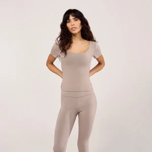 Lightweight Short Sleeve Top - Stone