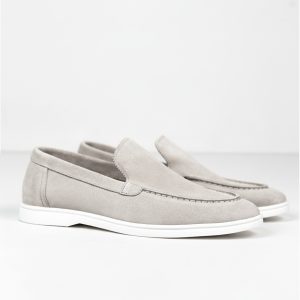 Loafers Suede Low – Grey